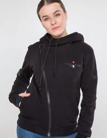 Women's Hoodie Wings. Color black. .