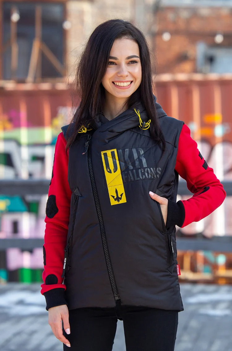 Women s sleeveless jacket UKR FALCONS buy online Aviatsiya Halychyny Delivery across Ukraine and worldwide