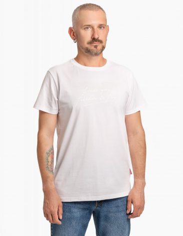 Men's T-Shirt The Simpliest. Color white. .