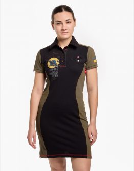 Women's Polo-Dress F-16. Color black. .