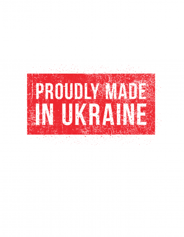 Women's T-Shirt Proudly Made In Ukraine. Color white. .