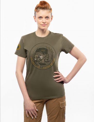 Women's T-Shirt Pegasus. Color khaki. .