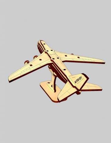 Wooden Constructor Wooden Mini Model An-124 Ruslan. Color sand. .