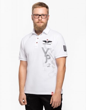 Men's Polo Shirt Syla. Color white. .