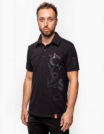 Men's Polo Shirt Syla. Color black. 1.