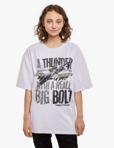 Women's T-Shirt Thunderbolt. Color white. .