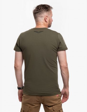 Men's T-Shirt For Ukraine. Color khaki. .