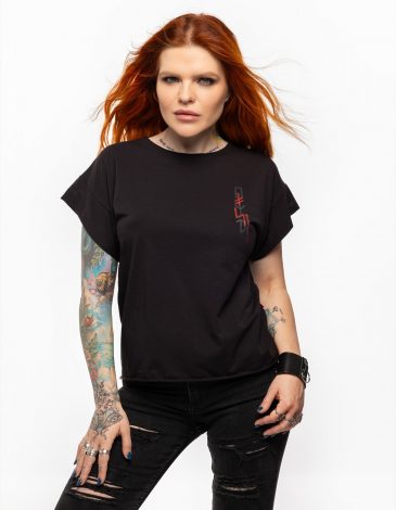 Women's T-Shirt Konotop Witch. Color black. .