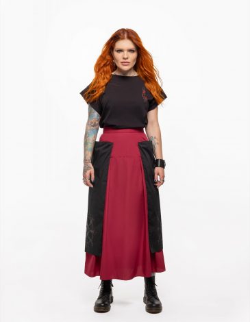 Women's Skirt Witch Of Konotop. Color Cherry. .