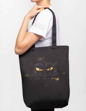 Eco Bag I See You. Color black. .