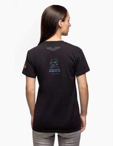 Women's T-Shirt Залізний Воїн. Color black. .