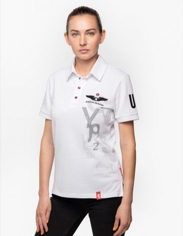 Women's Polo Shirt Syla. Color white. .