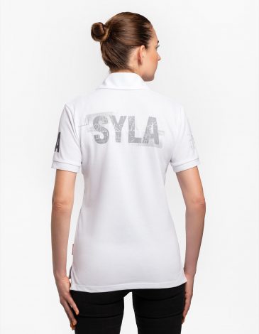 Women's Polo Shirt Syla. Color white. .