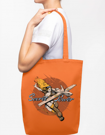 Eco Bag Secret Power. Color orange. .