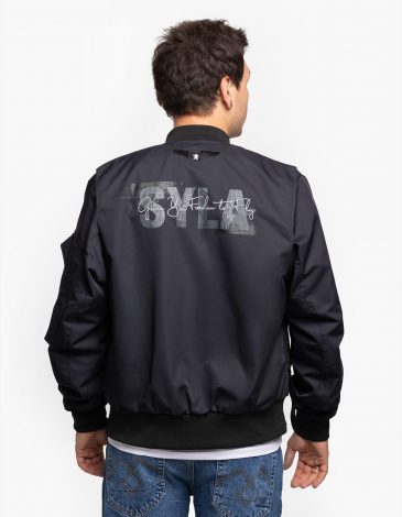 Men's Bomber Jacket Syla. Color dark blue. .