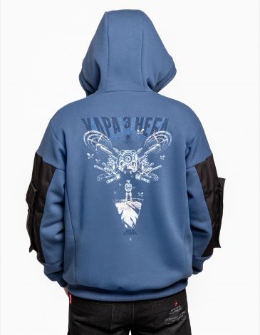 Men's Hoodie Vengeans From The Sky. Color denim. .