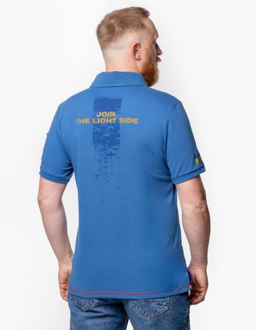 Men's Polo Shirt The Light Side. Color denim. .