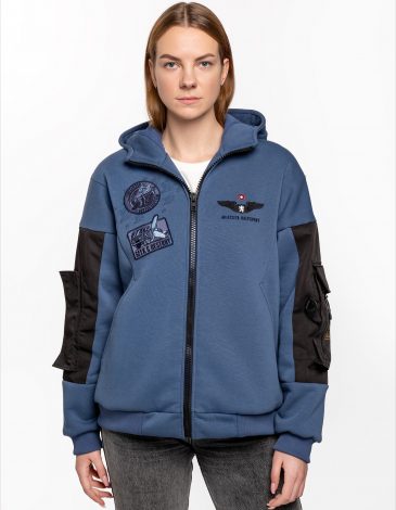 Women's Hoodie Vengeans From The Sky. Color denim. .