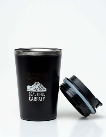 Thermo Mug Beautiful Carpaty. Color black. .