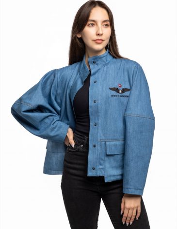 Women's Jacket Freedom To Fly. Color sky blue. .