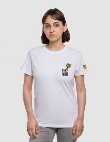 Women's T-Shirt Ukrainian Fury. Color white. .