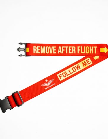 Luggage Belt Remove After Flight. Color red. .