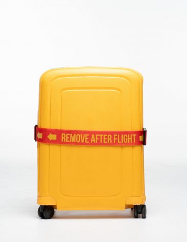 Luggage Belt Remove After Flight. Color red. .